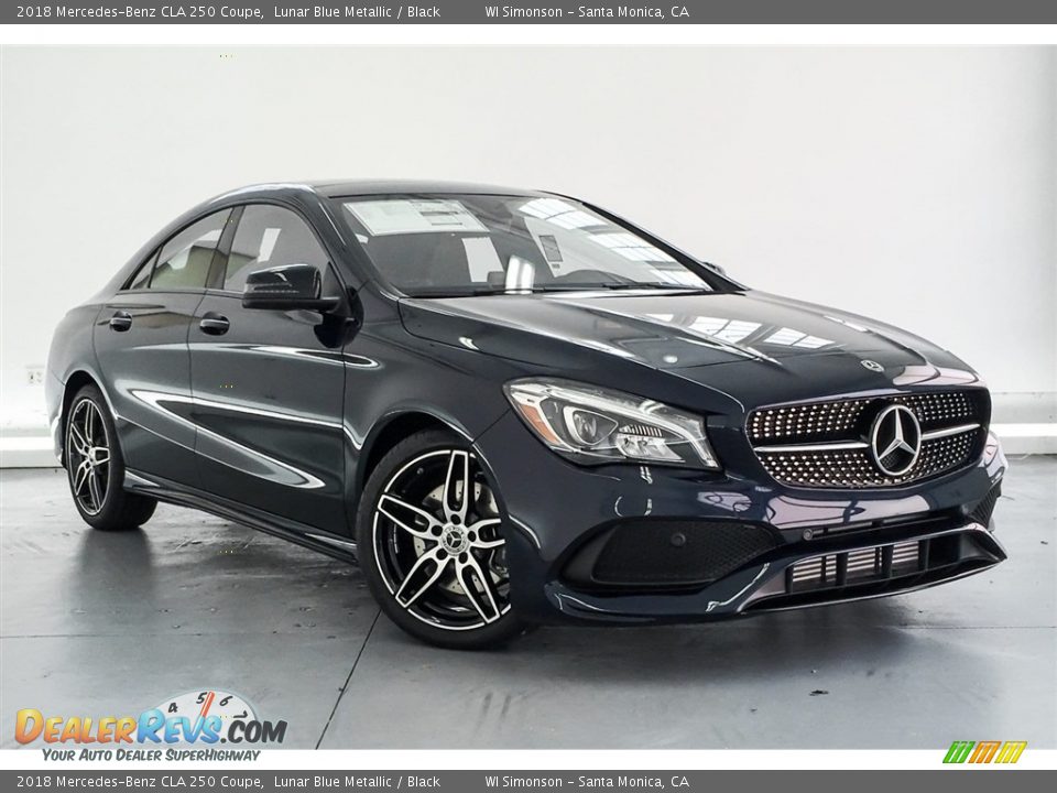2018 Mercedes-Benz CLA 250 Coupe Lunar Blue Metallic / Black Photo #12