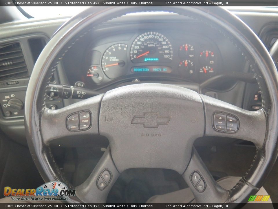 2005 Chevrolet Silverado 2500HD LS Extended Cab 4x4 Summit White / Dark Charcoal Photo #13