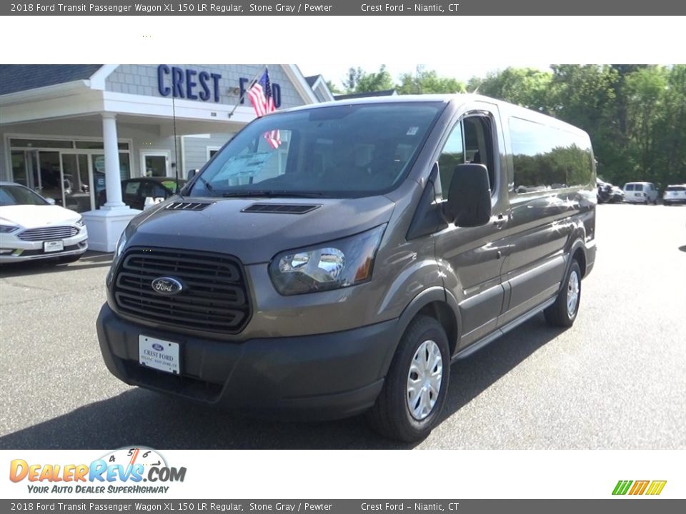 2018 Ford Transit Passenger Wagon XL 150 LR Regular Stone Gray / Pewter Photo #3