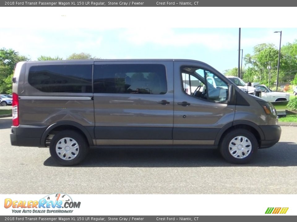 Stone Gray 2018 Ford Transit Passenger Wagon XL 150 LR Regular Photo #8