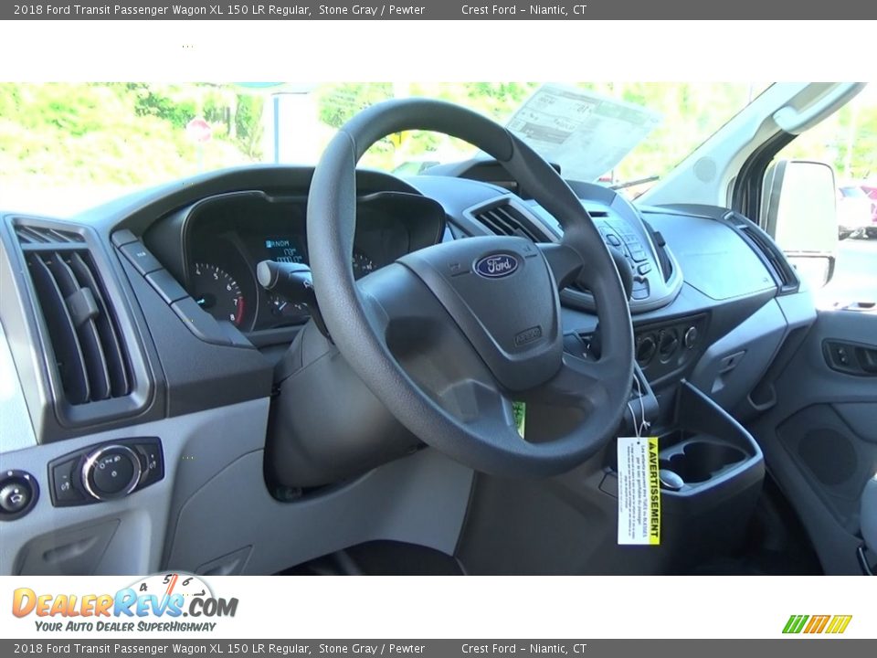 Dashboard of 2018 Ford Transit Passenger Wagon XL 150 LR Regular Photo #10