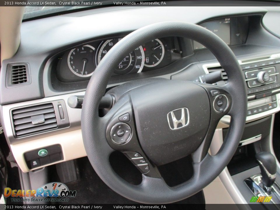 2013 Honda Accord LX Sedan Crystal Black Pearl / Ivory Photo #13
