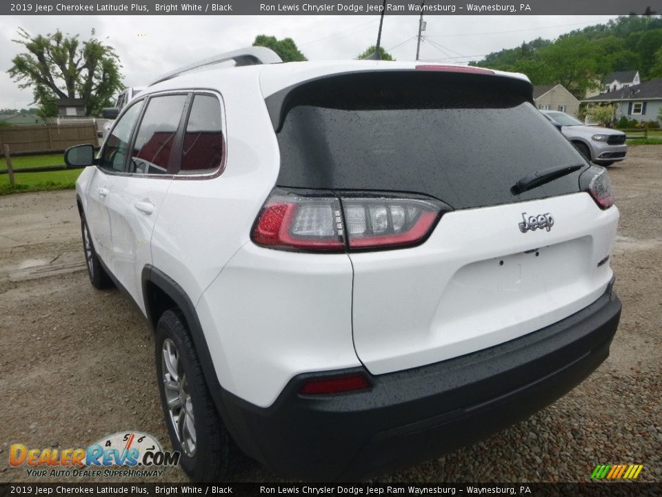 2019 Jeep Cherokee Latitude Plus Bright White / Black Photo #3