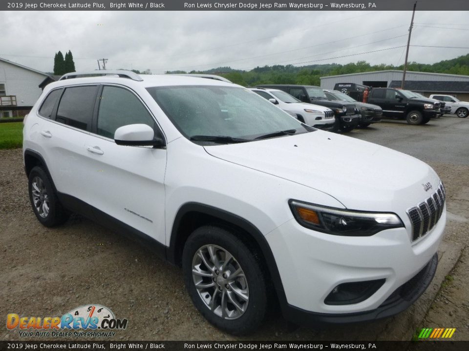 2019 Jeep Cherokee Latitude Plus Bright White / Black Photo #7