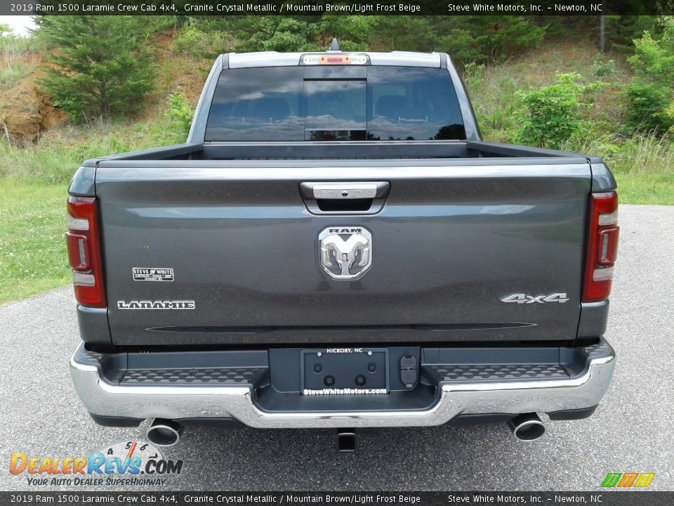 2019 Ram 1500 Laramie Crew Cab 4x4 Granite Crystal Metallic / Mountain Brown/Light Frost Beige Photo #7
