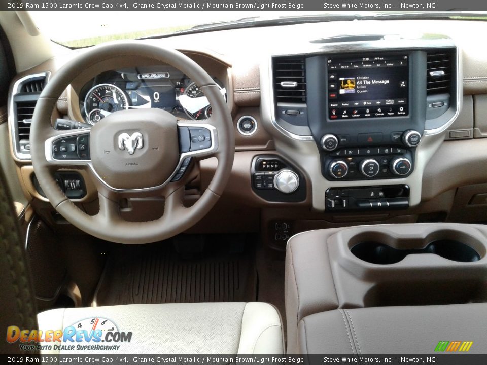 2019 Ram 1500 Laramie Crew Cab 4x4 Granite Crystal Metallic / Mountain Brown/Light Frost Beige Photo #10