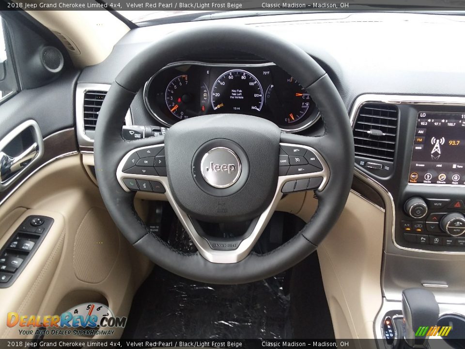 2018 Jeep Grand Cherokee Limited 4x4 Velvet Red Pearl / Black/Light Frost Beige Photo #5