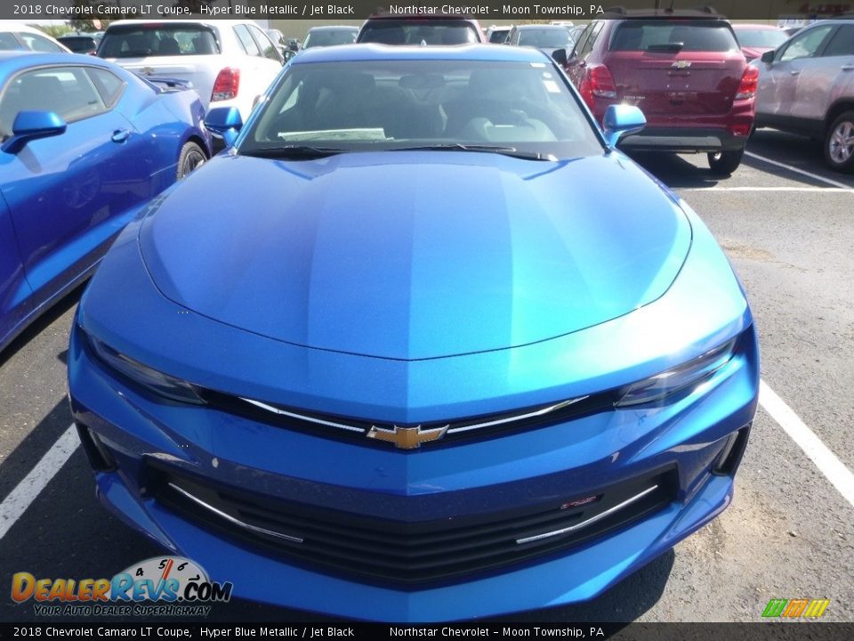 2018 Chevrolet Camaro LT Coupe Hyper Blue Metallic / Jet Black Photo #6