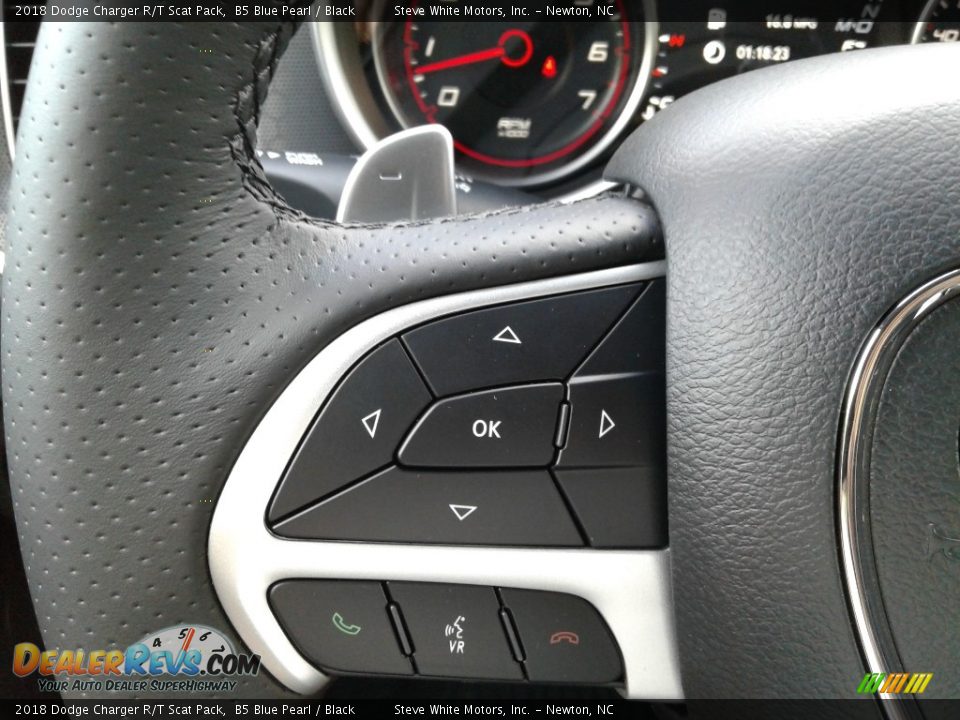 2018 Dodge Charger R/T Scat Pack B5 Blue Pearl / Black Photo #17