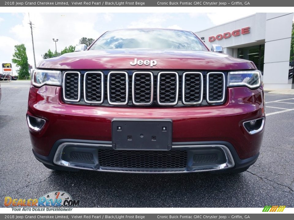 2018 Jeep Grand Cherokee Limited Velvet Red Pearl / Black/Light Frost Beige Photo #2