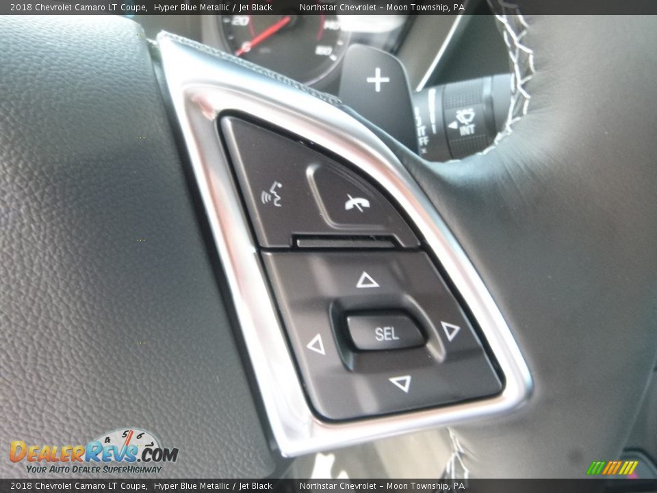 2018 Chevrolet Camaro LT Coupe Hyper Blue Metallic / Jet Black Photo #17