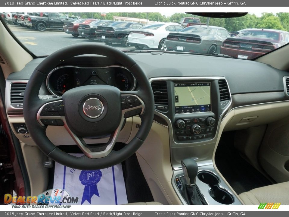 2018 Jeep Grand Cherokee Limited Velvet Red Pearl / Black/Light Frost Beige Photo #5