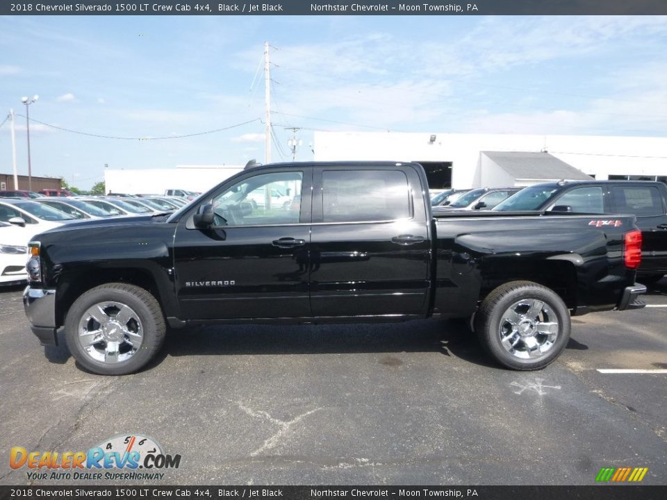 2018 Chevrolet Silverado 1500 LT Crew Cab 4x4 Black / Jet Black Photo #2