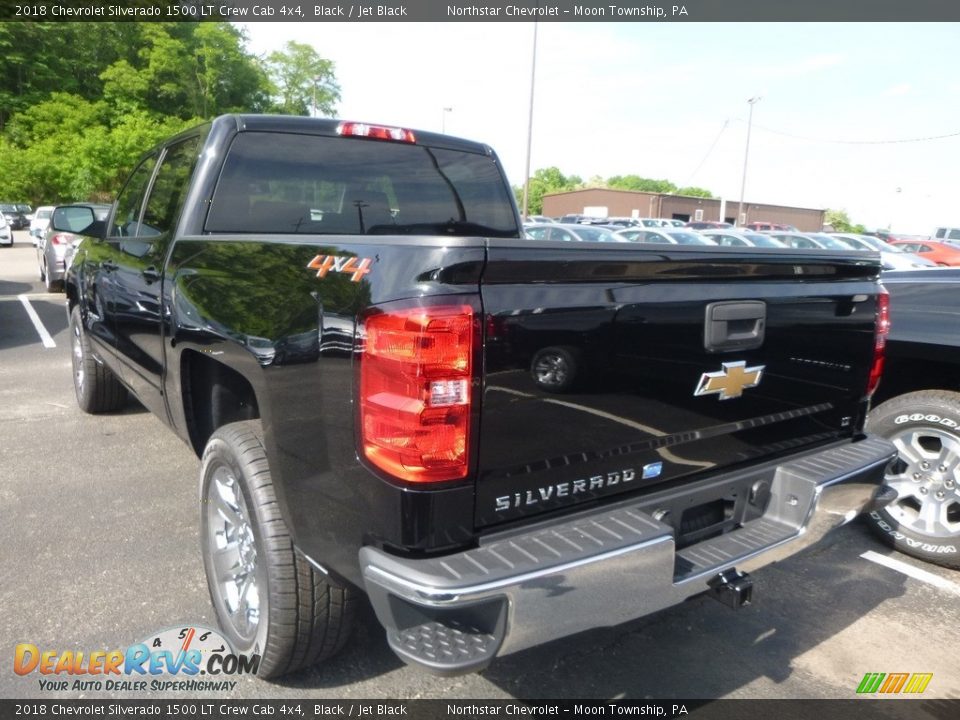 2018 Chevrolet Silverado 1500 LT Crew Cab 4x4 Black / Jet Black Photo #3