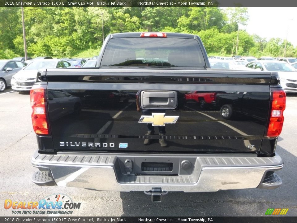 2018 Chevrolet Silverado 1500 LT Crew Cab 4x4 Black / Jet Black Photo #4