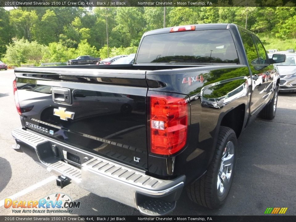 2018 Chevrolet Silverado 1500 LT Crew Cab 4x4 Black / Jet Black Photo #5