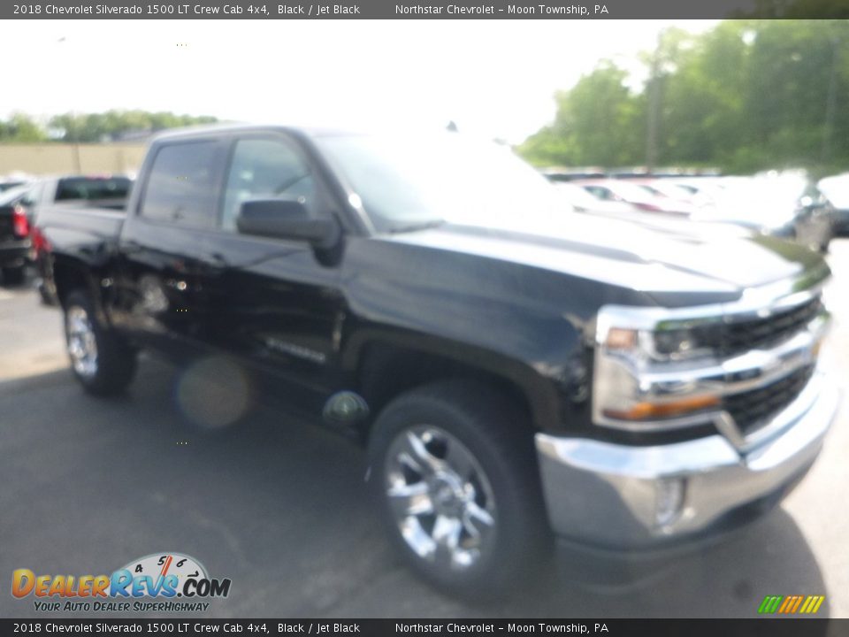 2018 Chevrolet Silverado 1500 LT Crew Cab 4x4 Black / Jet Black Photo #6