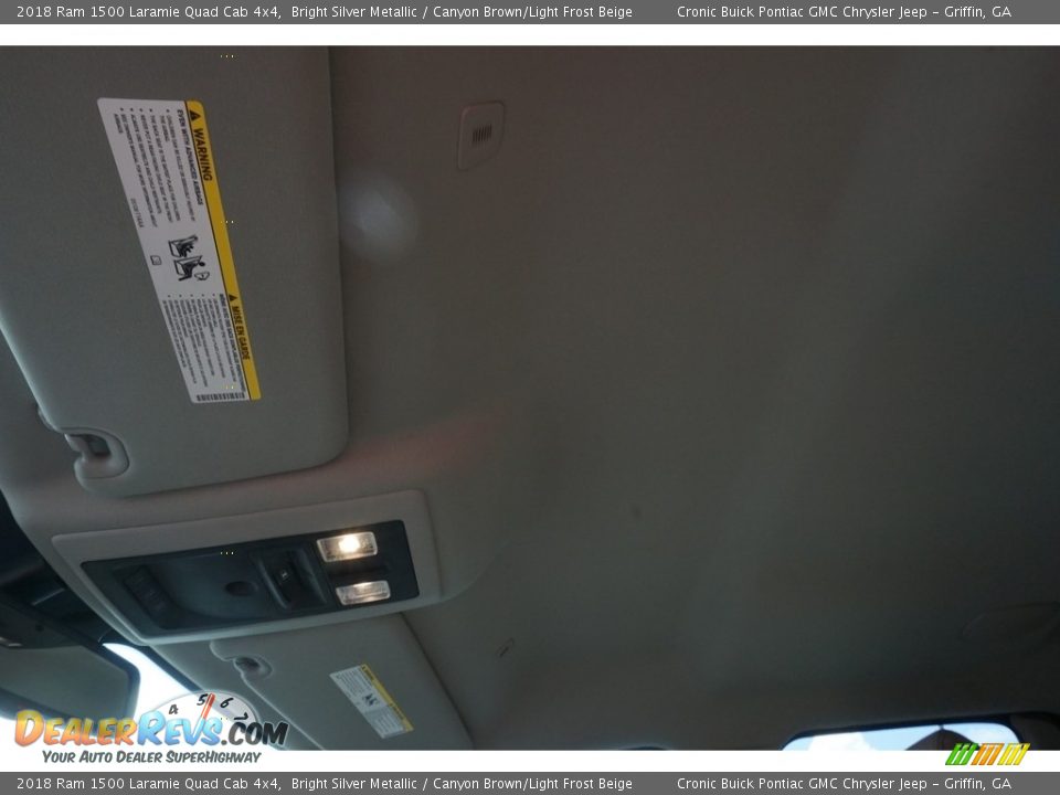 2018 Ram 1500 Laramie Quad Cab 4x4 Bright Silver Metallic / Canyon Brown/Light Frost Beige Photo #6