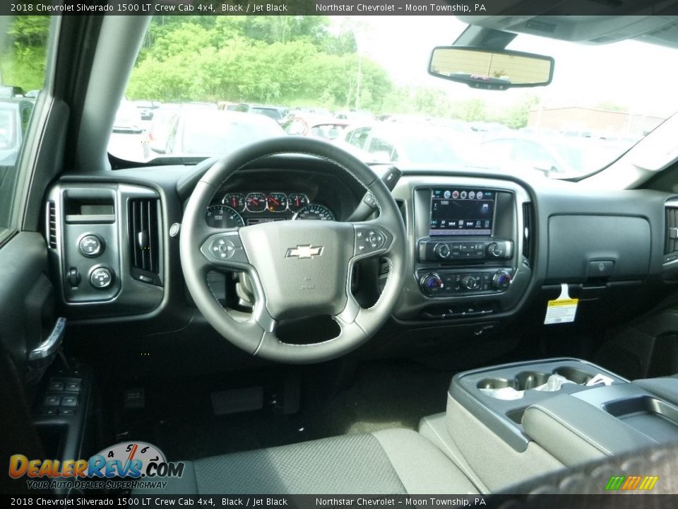 2018 Chevrolet Silverado 1500 LT Crew Cab 4x4 Black / Jet Black Photo #13