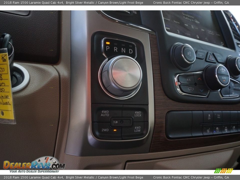 2018 Ram 1500 Laramie Quad Cab 4x4 Bright Silver Metallic / Canyon Brown/Light Frost Beige Photo #8