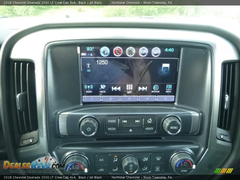 2018 Chevrolet Silverado 1500 LT Crew Cab 4x4 Black / Jet Black Photo #17