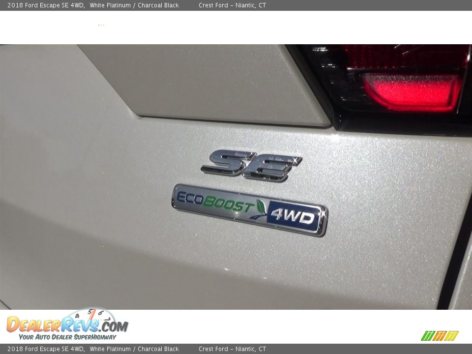 2018 Ford Escape SE 4WD White Platinum / Charcoal Black Photo #27