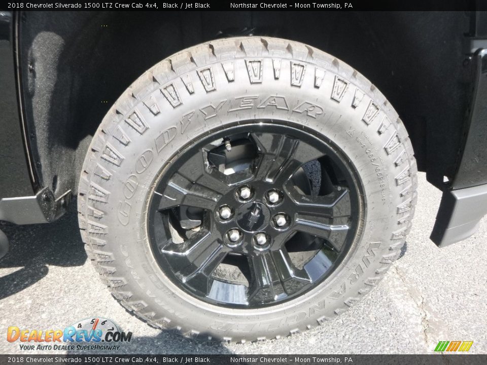 2018 Chevrolet Silverado 1500 LTZ Crew Cab 4x4 Black / Jet Black Photo #9