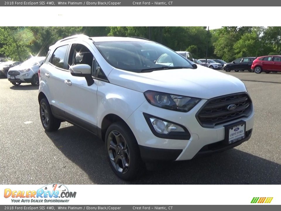 2018 Ford EcoSport SES 4WD White Platinum / Ebony Black/Copper Photo #1