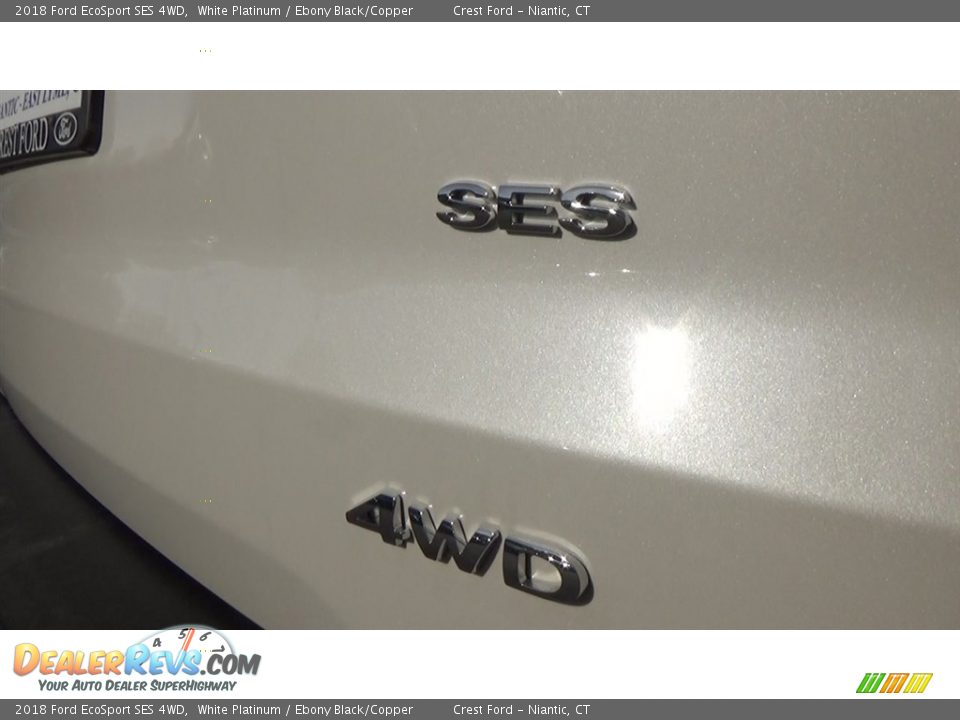 2018 Ford EcoSport SES 4WD White Platinum / Ebony Black/Copper Photo #28