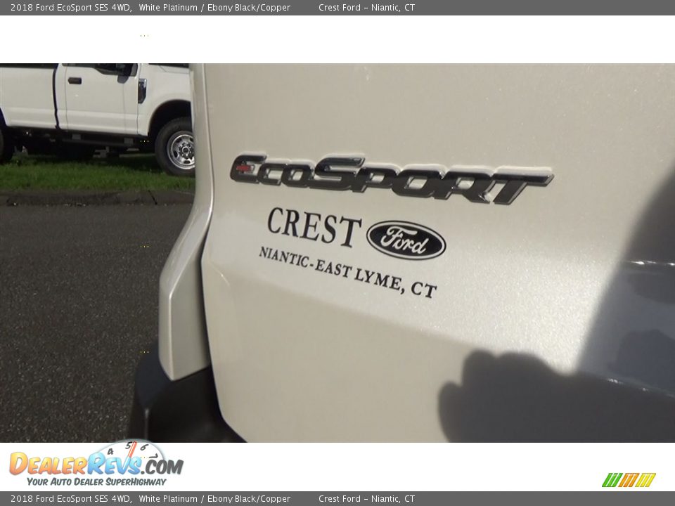 2018 Ford EcoSport SES 4WD White Platinum / Ebony Black/Copper Photo #30