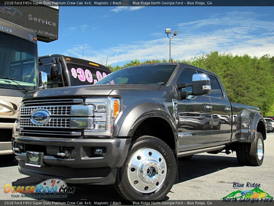 2018 Ford F450 Super Duty Platinum Crew Cab 4x4 Magnetic / Black Photo #1