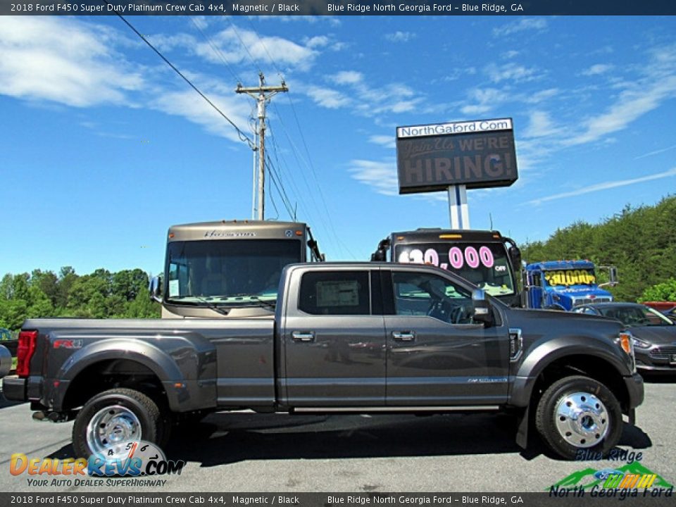 2018 Ford F450 Super Duty Platinum Crew Cab 4x4 Magnetic / Black Photo #6