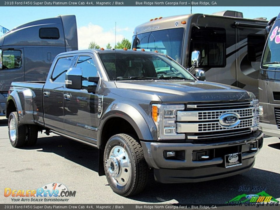 2018 Ford F450 Super Duty Platinum Crew Cab 4x4 Magnetic / Black Photo #7