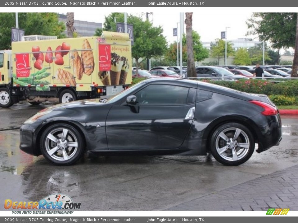 2009 Nissan 370Z Touring Coupe Magnetic Black / Persimmon Leather Photo #4