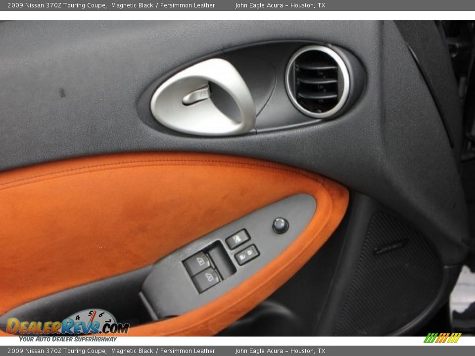 2009 Nissan 370Z Touring Coupe Magnetic Black / Persimmon Leather Photo #15