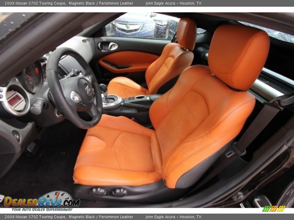2009 Nissan 370Z Touring Coupe Magnetic Black / Persimmon Leather Photo #19