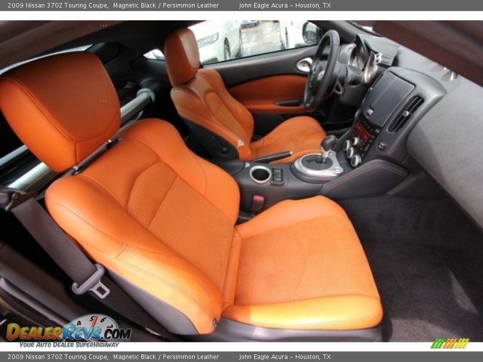 2009 Nissan 370Z Touring Coupe Magnetic Black / Persimmon Leather Photo #21