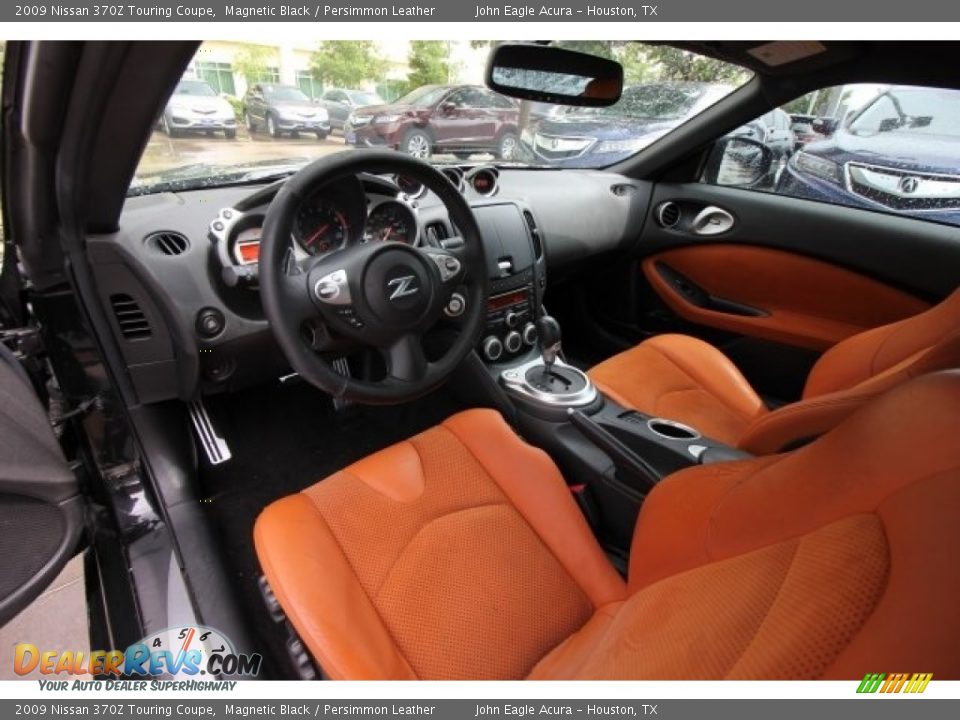 2009 Nissan 370Z Touring Coupe Magnetic Black / Persimmon Leather Photo #24