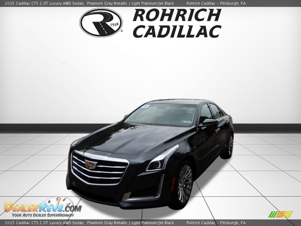 2015 Cadillac CTS 2.0T Luxury AWD Sedan Phantom Gray Metallic / Light Platinum/Jet Black Photo #1