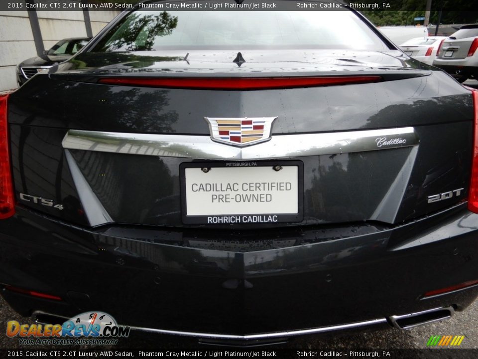 2015 Cadillac CTS 2.0T Luxury AWD Sedan Phantom Gray Metallic / Light Platinum/Jet Black Photo #13
