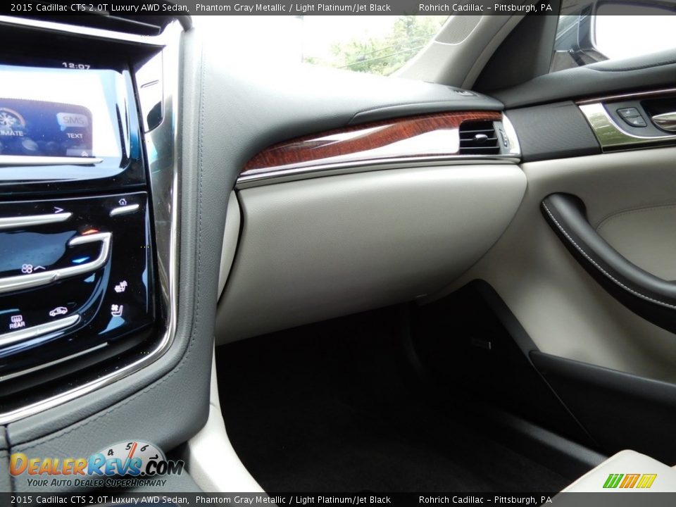 2015 Cadillac CTS 2.0T Luxury AWD Sedan Phantom Gray Metallic / Light Platinum/Jet Black Photo #21