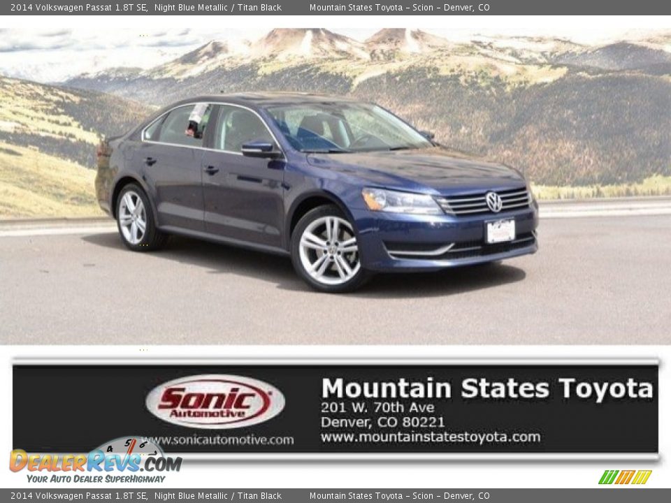2014 Volkswagen Passat 1.8T SE Night Blue Metallic / Titan Black Photo #1