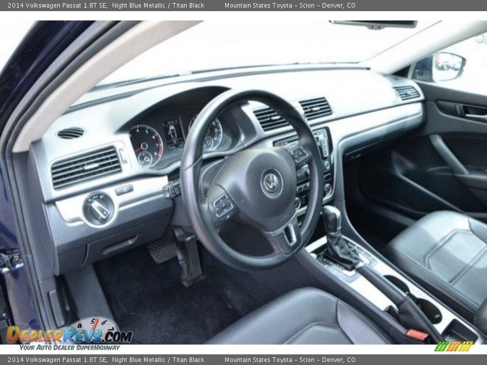 2014 Volkswagen Passat 1.8T SE Night Blue Metallic / Titan Black Photo #10