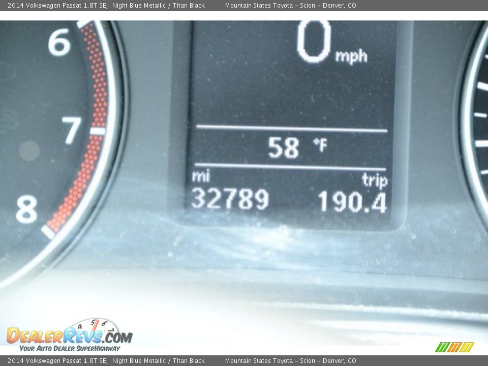 2014 Volkswagen Passat 1.8T SE Night Blue Metallic / Titan Black Photo #30