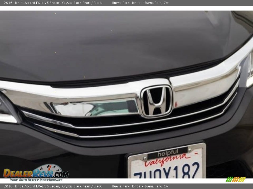 2016 Honda Accord EX-L V6 Sedan Crystal Black Pearl / Black Photo #8
