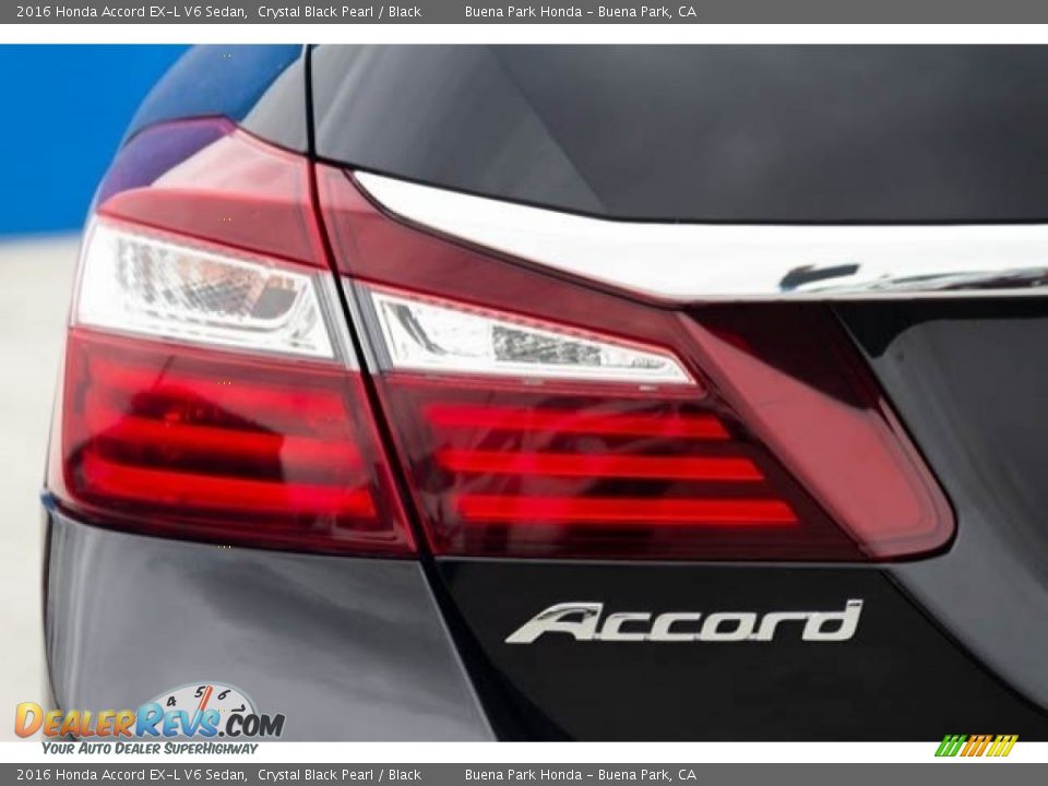 2016 Honda Accord EX-L V6 Sedan Crystal Black Pearl / Black Photo #11