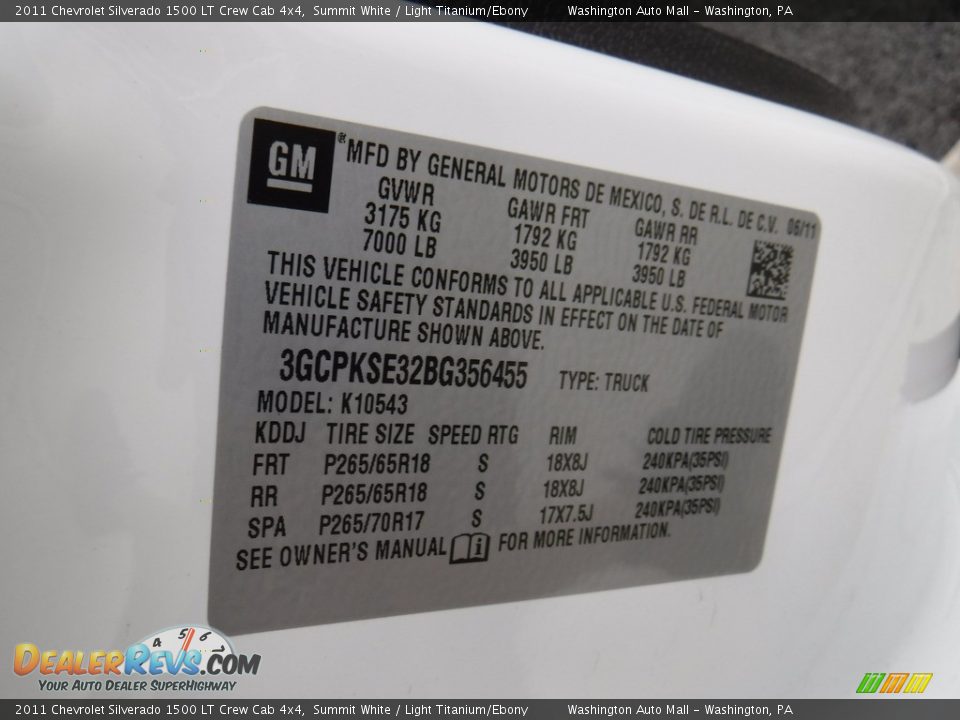 2011 Chevrolet Silverado 1500 LT Crew Cab 4x4 Summit White / Light Titanium/Ebony Photo #24