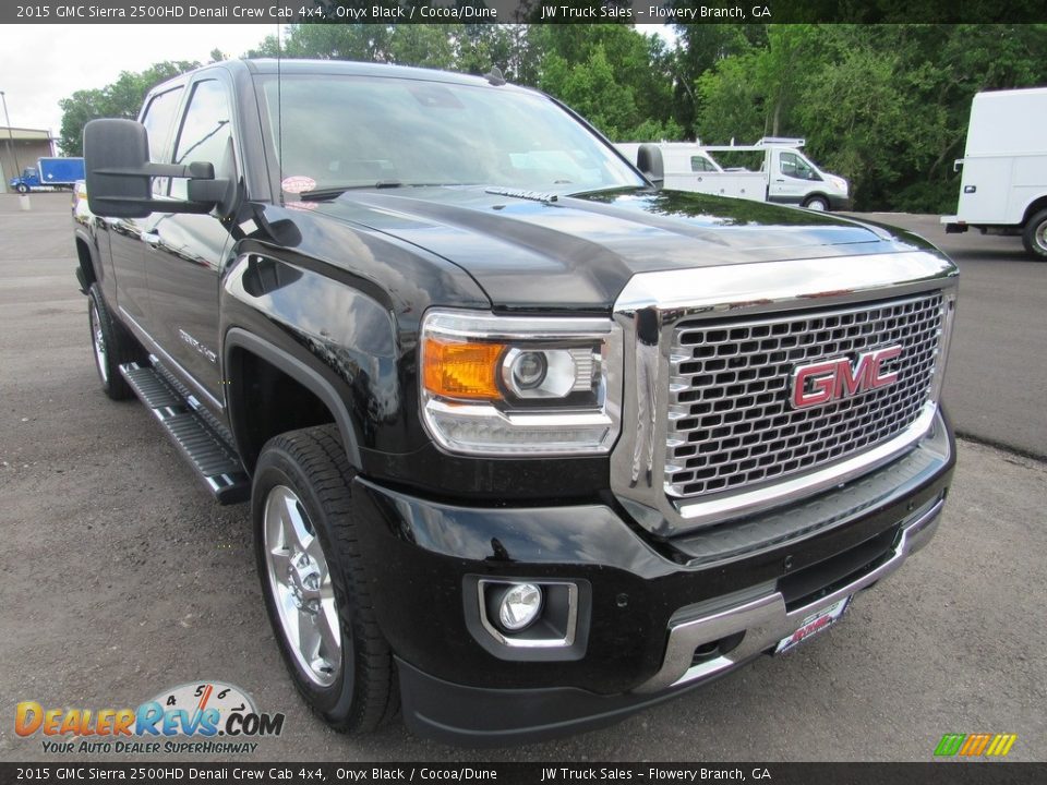 2015 GMC Sierra 2500HD Denali Crew Cab 4x4 Onyx Black / Cocoa/Dune Photo #7