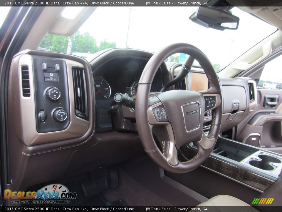 2015 GMC Sierra 2500HD Denali Crew Cab 4x4 Onyx Black / Cocoa/Dune Photo #21