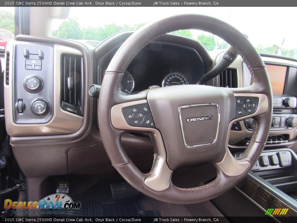 2015 GMC Sierra 2500HD Denali Crew Cab 4x4 Onyx Black / Cocoa/Dune Photo #22